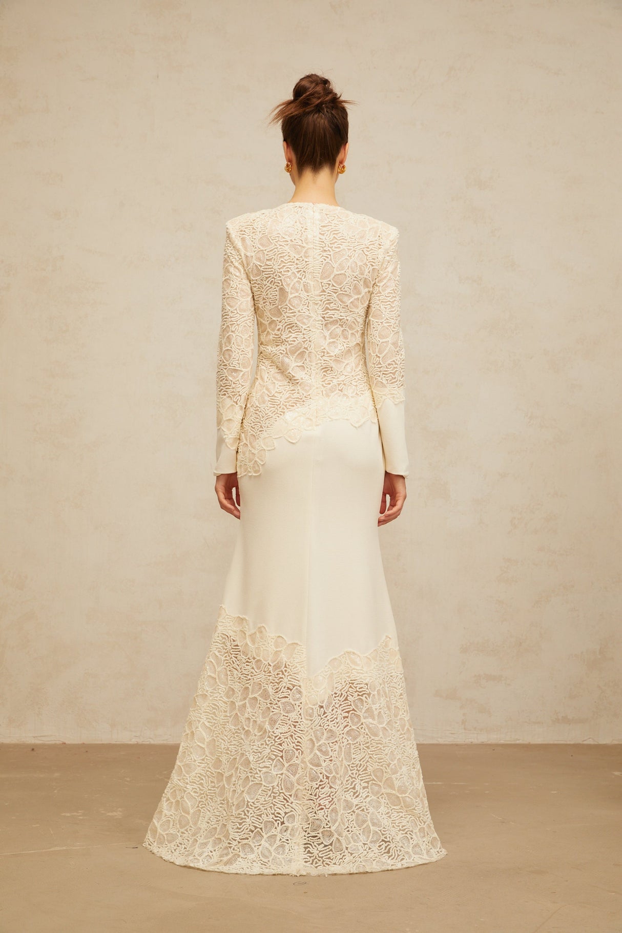 Aurohaya Mathilde White Embroidered Maxi Dress