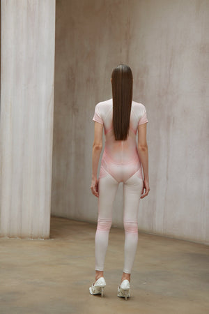 Aurohaya Zéro Pink Short Sleeve Catsuit