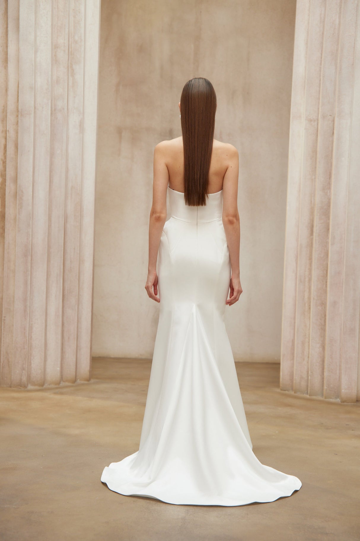 Aurohaya Alba White Barrel Waist Corset Maxi Dress