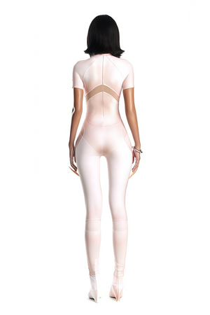 Aurohaya Zéro Pink Short Sleeve Catsuit