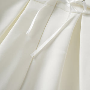 Aurohaya Inmaculada White Boned Bodice Mini Blazer Dress