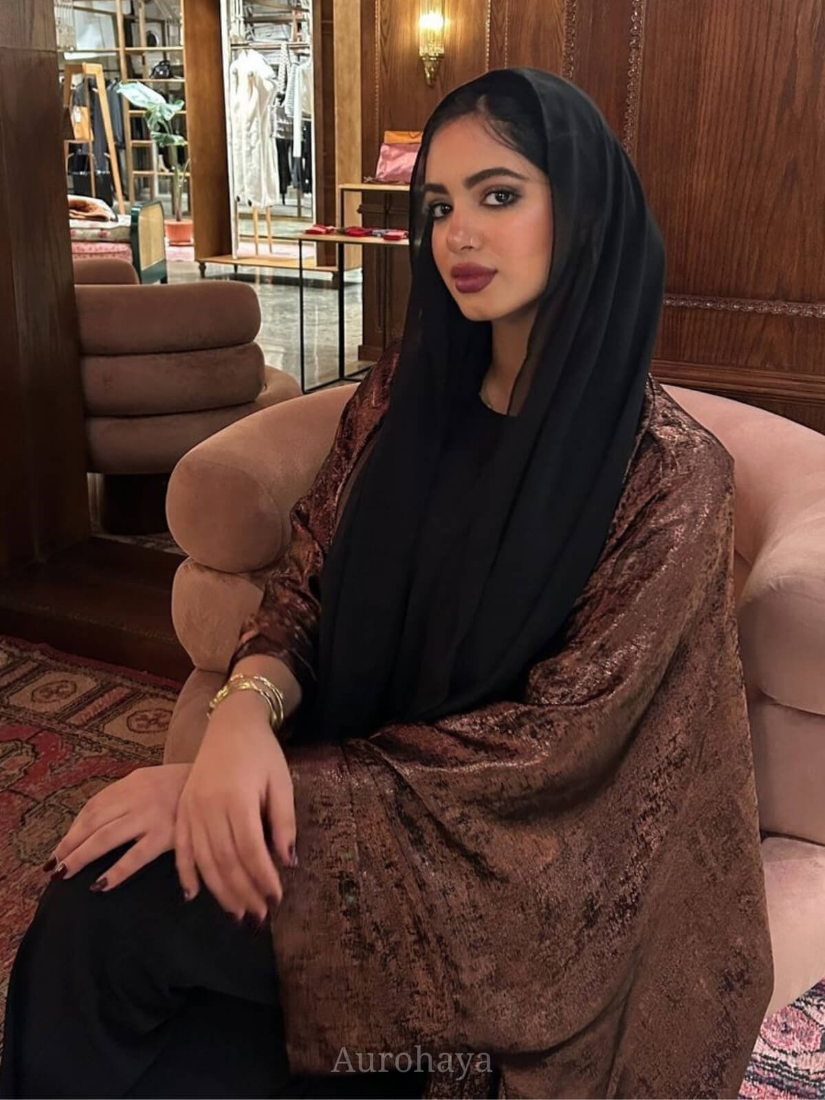 Satin Modest Open Front Abaya