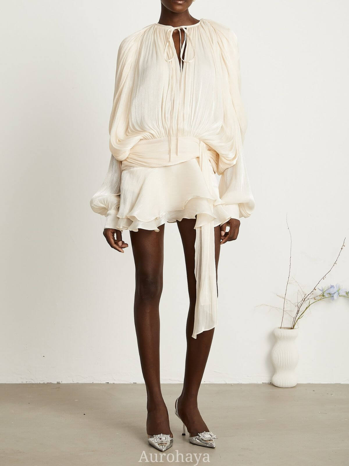 Amélie Fully Pleated Ruffled Mini Dress