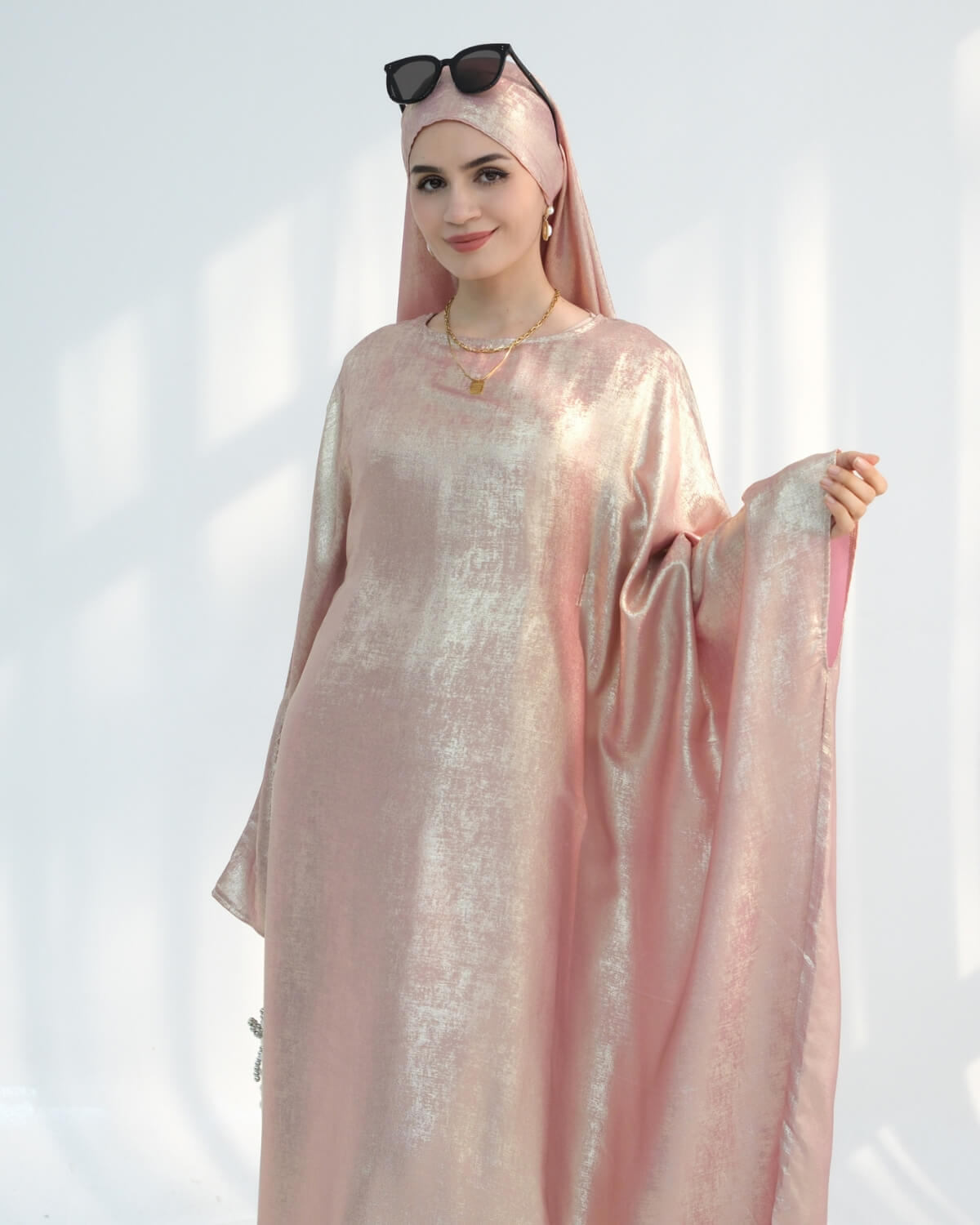 Satin Batwing Butterfly Abaya with Hijab