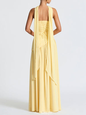 Aurohaya Solène Asymmetrical Maxi Gown