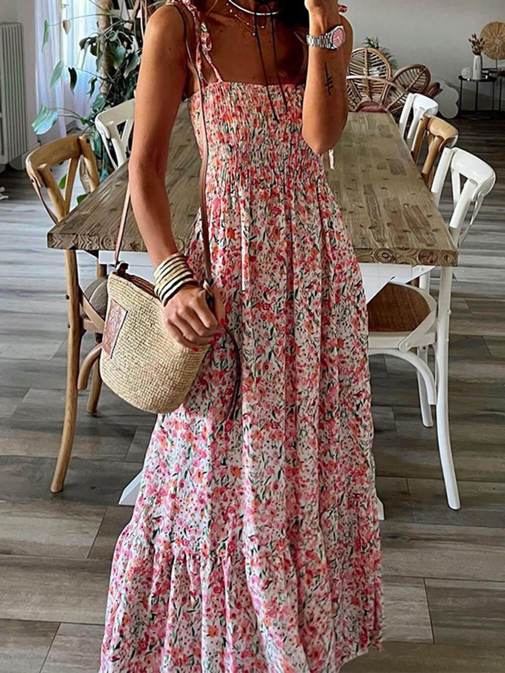 Aurohaya Bohemian Printed Slip Dress