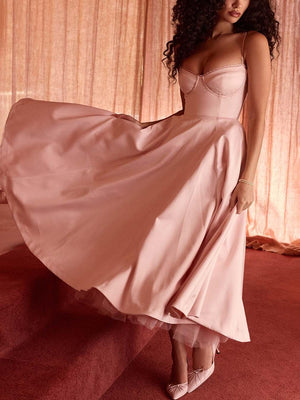 Aurohaya Sexy slim fit waist Midi Dresses