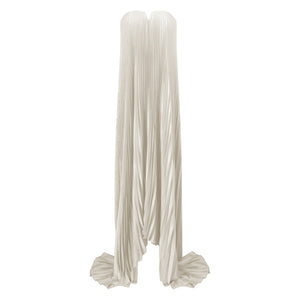 Aurohaya Satiné Gold Fully-pleated Maxi Dress
