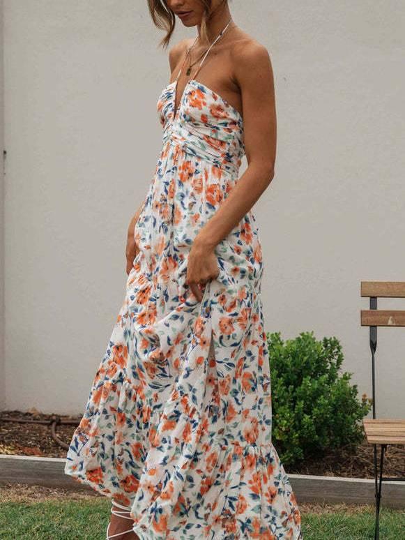 Aurohaya Floral-Print Maxi Dress