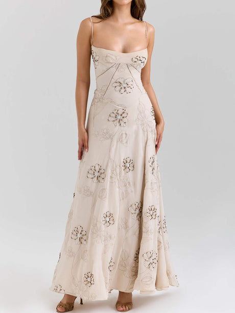 Aurohaya Exquisite Floral Slip Dress