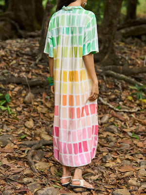 Aurohaya Unique Printed Shirtdress