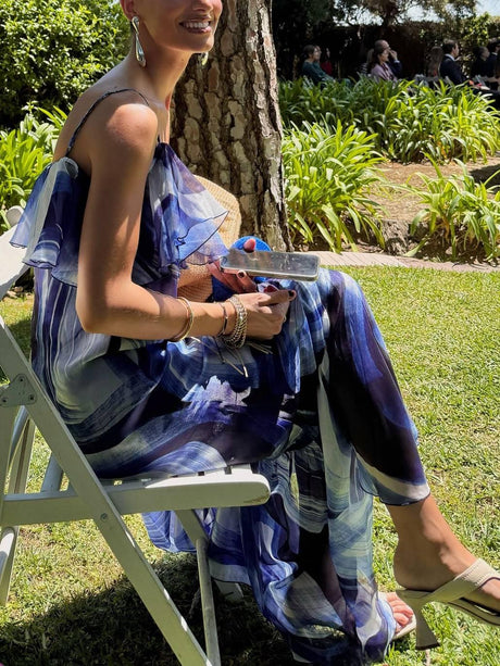 Aurohaya Unique Printed Sling Dress