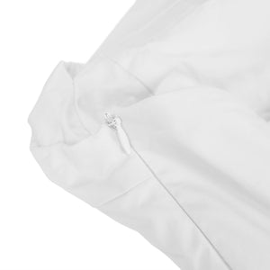 Aurohaya Eponine White Layered Flared Hem Midi Dress