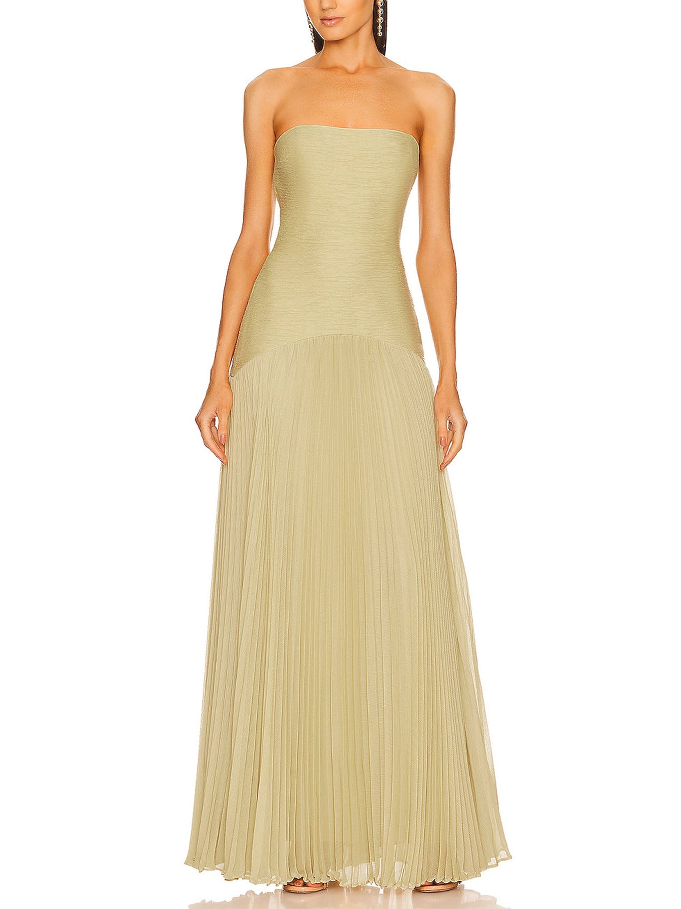 Elegant Wrap-Breasted Pleated Maxi Dress