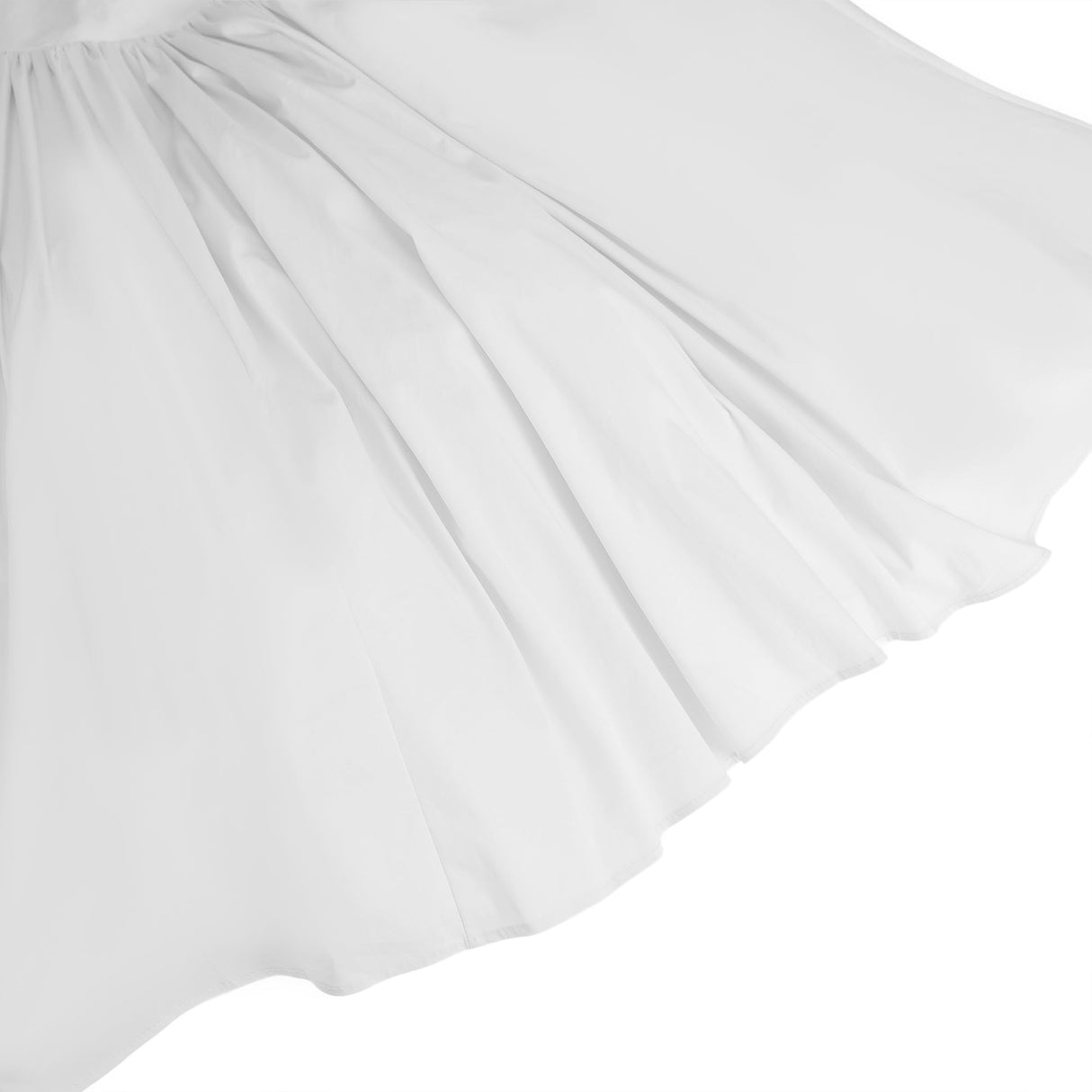 Aurohaya Eponine White Layered Flared Hem Midi Dress