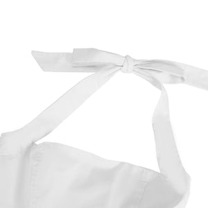 Aurohaya Eponine White Layered Flared Hem Midi Dress