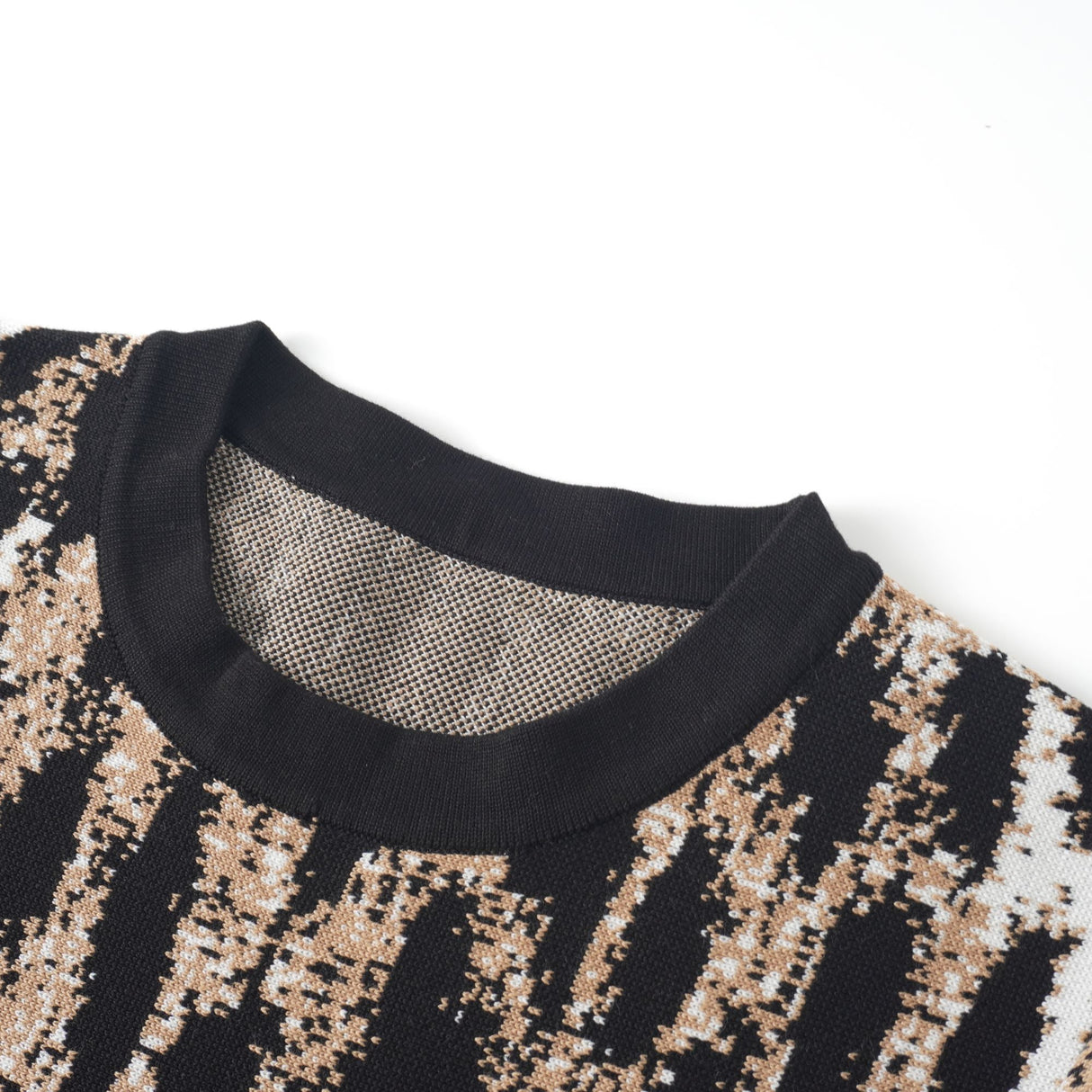 Aurohaya Lucie Brown Leopard Knit Mini Dress