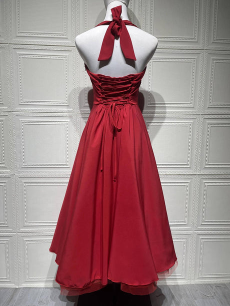 Aurohaya Margaux Halter Neck Midi Dress