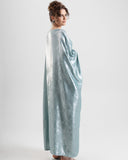 Satin Batwing Light Blue Butterfly Abaya Dress