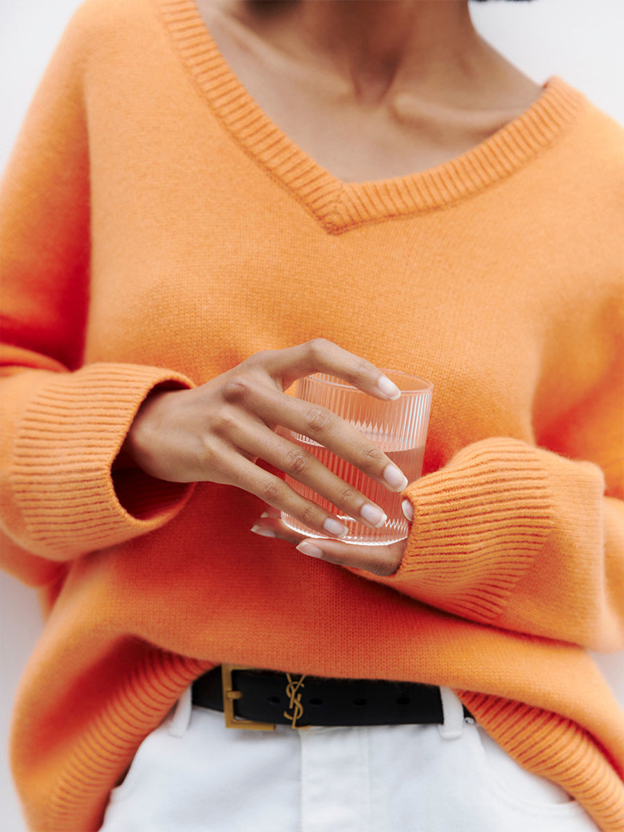 V-Neck Pullover Sweater