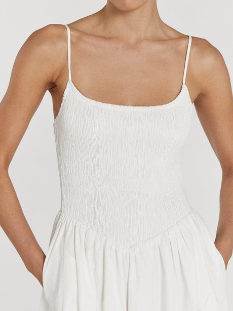 Aurohaya Fashionable Spaghetti Strap Solid Color Slit Midi Dress