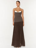 Aurohaya Ludivine Strapless Maxi Dress
