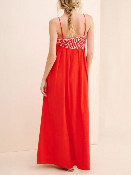 Aurohaya Exquisite Unique Fashion Fish-Shaped Top Suspender Midi Dress
