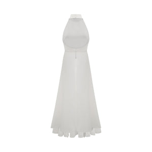 Aurohaya Juliette halterneck layered Maxi dress