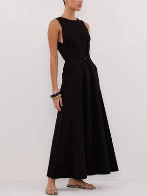 Aurohaya Minimalist Vacation Style Dress