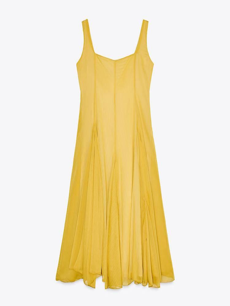Aurohaya Square Collar Sling Dress