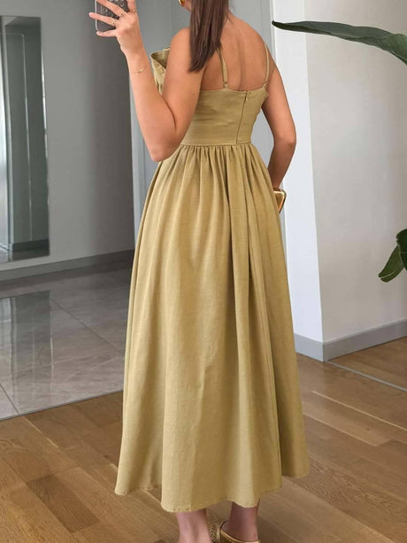 Aurohaya Vintage Tube Top Suspender Dress