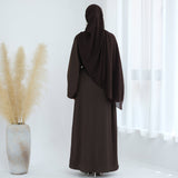 Solid Color Beaded Abaya Cardigan