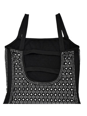 Aurohaya Rhinestone Slim Sling Mini Dress