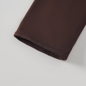 Aurohaya Charitina Brown Fitted Ruched Midi Dress