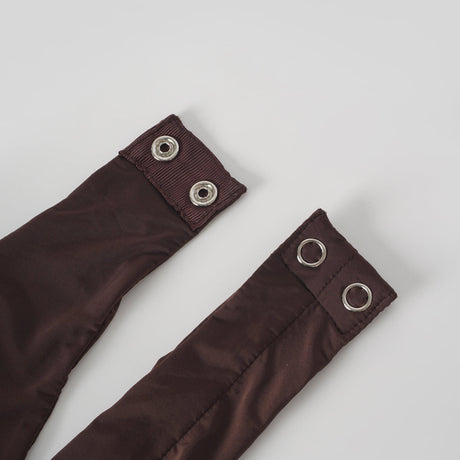 Aurohaya Charitina Brown Fitted Ruched Midi Dress