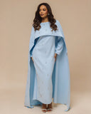 Aurohaya Modest Maxi Cape Dress