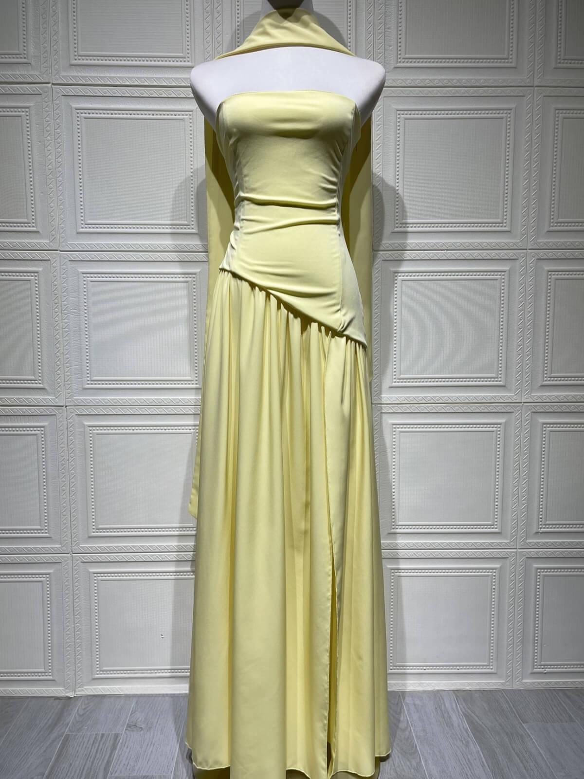 Aurohaya Solène Asymmetrical Maxi Gown