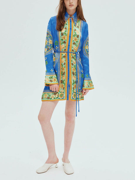 Aurohaya Exquisite And Gorgeous Mosaic Tile Mini Dress