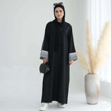 Splicing Elegant Abaya Dress for Women
