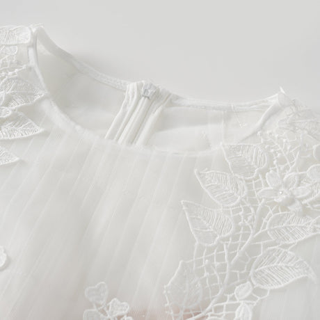 Aurohaya Annabelle Flower-appliqué Tulle Midi Dress