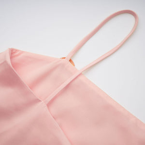 Aurohaya Avril Pink Floral Embroidered Satin Mini Dress