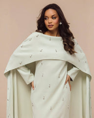 Aurohaya Modest Maxi Cape Dress
