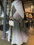 Gradient Galaxy Sparkling Abaya with Hijab 2-Piece Set
