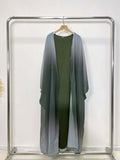 Gradient Galaxy Sparkling Abaya with Hijab 2-Piece Set