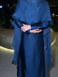 Simple Starry Cape Abaya for Women 2-Piece Set