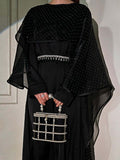Simple Starry Cape Abaya for Women 2-Piece Set