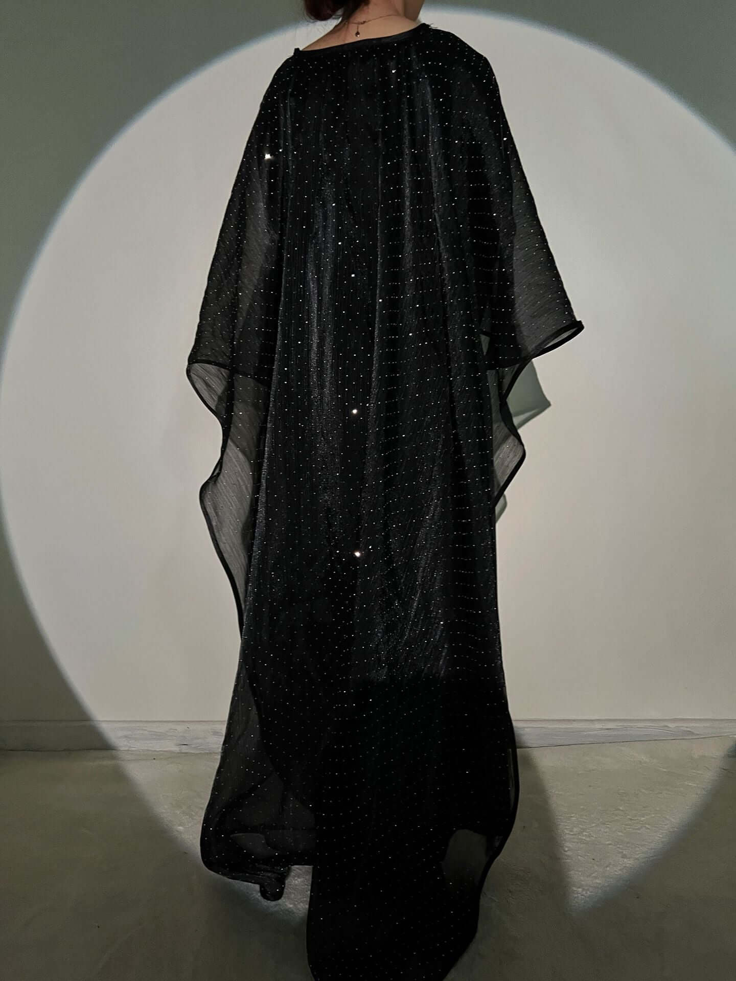 Simple Starry Cape Abaya for Women 2-Piece Set