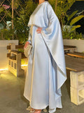 Satin Cape Elegant Abaya 2-Piece Set