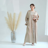 Lightweight Satin Abaya 2-Piece Set