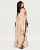 Printed Bodycon Part Butterfly Abaya